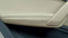 Door trim panel, rear left, Audi Q5 80A 18-20, dark gray, with wood insert, beige armrest with insert, scratches, dry-cleanable, scuffs
