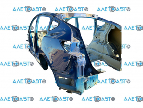 Tesla Model Y 20-25 blue PPSB rear left quarter wing, cast side member, on the body, creases, bumps