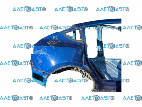 Tesla Model Y 20-25 blue PPSB rear right quarter wing, cast side member, on the body