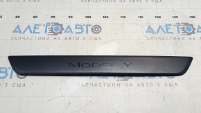 Tesla Model Y 20-25 black front left outer door sill plate, scratches