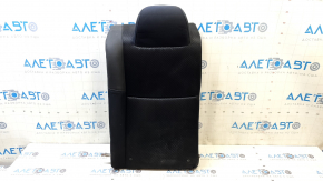 Left rear seat backrest for Nissan Altima 2014 - black and leather combination fabric, blue stitching, needs cleaning, scratches