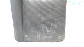 Left rear seat backrest for Nissan Altima 2014 - black and leather combination fabric, blue stitching, needs cleaning, scratches