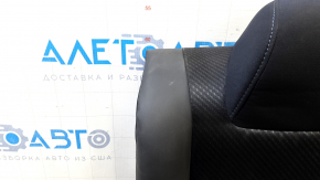 Left rear seat backrest for Nissan Altima 2014 - black and leather combination fabric, blue stitching, needs cleaning, scratches