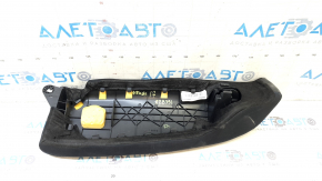 Nissan Altima 14 right rear seat side trim - black and leather combination fabric, blue stitching