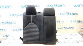 Right rear seat backrest for Toyota Camry v70 18-19, black leather, gray insert, with armrest