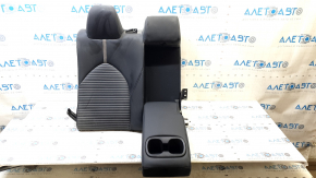 Right rear seat backrest for Toyota Camry v70 18-19, black leather, gray insert, with armrest