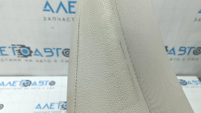 Right side bolster of the 2nd row of seats for Mercedes W213 E 17-23, beige leather, dented, needs cleaning