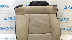 Right rear seat cushion for Chevrolet Volt 11-15, beige leather, perforated, foam break, needs cleaning