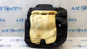 Right rear seat cushion for Chevrolet Volt 11-15, beige leather, perforated, foam break, needs cleaning