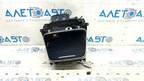 Mercedes W213 E 17-20 center console pocket with cup holders, glossy black, backlit, scratches