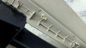 Armrest for Mercedes W213 E 17-20, beige leather, needs cleaning, broken fasteners