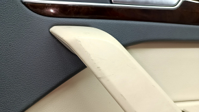 Door trim panel, rear right, Audi Q5 80A 18-20, dark gray, with wood insert, beige armrest with insert, with handle, scratches, ready for dry cleaning