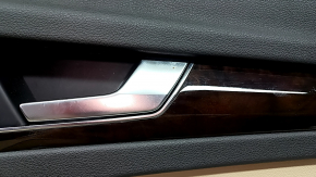 Door trim panel, rear right, Audi Q5 80A 18-20, dark gray, with wood insert, beige armrest with insert, with handle, scratches, ready for dry cleaning
