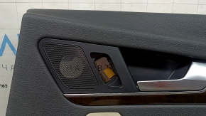 Door trim panel, rear right, Audi Q5 80A 18-20, dark gray, with wood insert, beige armrest with insert, with handle, scratches, ready for dry cleaning