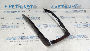 Audi A4 B8 13-16 Restored Center Console Trim, Dark Brown Wood Finish, Scratches