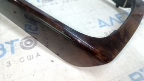 Audi A4 B8 13-16 Restored Center Console Trim, Dark Brown Wood Finish, Scratches