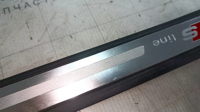 Outer door sill plate, front right, Audi A4 B8 08-16 sedan, chrome, S line, scratches, dented