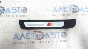 External door sill trim, rear left, Audi A4 B8 08-16 sedan, chrome S line, scratches