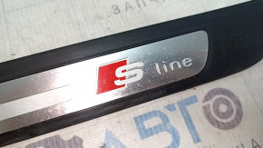 External door sill trim, rear left, Audi A4 B8 08-16 sedan, chrome S line, scratches