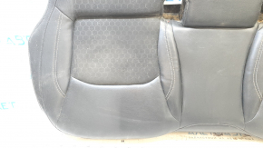 Rear seat cushion, 2nd row, Jeep Compass 19-21, leather + cloth, black, white and brown stitching, for cleaning
