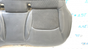 Rear seat cushion, 2nd row, Jeep Compass 19-21, leather + cloth, black, white and brown stitching, for cleaning