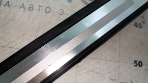 Outer front left door sill plate for Audi A4 B8 08-16 sedan, chrome S line, scratches, broken fastener