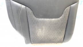 Right rear seat back, 2nd row, Jeep Compass 19-21, leather + cloth, black, white and brown stitching