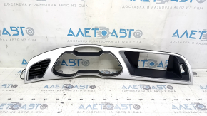 Front panel trim, speedometer frame for the Audi A4 B8 08-16 monitor, gray, with air duct deflector