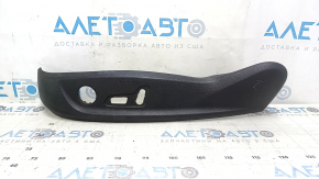 Driver's seat control trim for Audi A4 B8 08-16, black, scratches