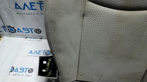 Right rear seat backrest for a Nissan Leaf 2013-2017, gray fabric. Dry-cleanable, rips in fabric.