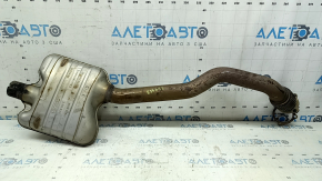 The exhaust pipe, the middle part of the Audi A4 B8 13-16 rest 2.0T, is torn.