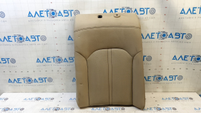 Left rear seat back for Hyundai Sonata 15-17, beige leather, dry-cleanable, dents, missing headrest latch