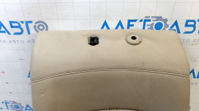 Left rear seat back for Hyundai Sonata 15-17, beige leather, dry-cleanable, dents, missing headrest latch