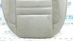 Ford C-max MK2 13-18 driver's seat cushion upholstery, grey leather, heated, wrinkled, dry cleanable