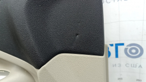Front left door panel for Ford C-max MK2 2013-2018, beige with beige plastic insert, beige leather armrest, with handle, scratches, needs cleaning, dented