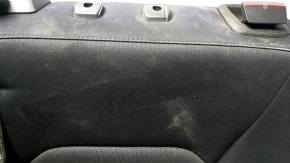 Left rear seat back for Ford Fusion mk5 13-16, black fabric, white stitching, with belt, dry clean, faded, broken latches on trim