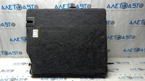 Left rear seat back for Ford Fusion mk5 13-16, black fabric, white stitching, with belt, dry clean, faded, broken latches on trim