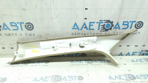 Right front pillar trim for Audi Q5 80A 18-24 beige, cleanable, white mount