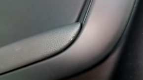 Door trim panel rear left Audi A4 B8 13-16 black, with black leather insert, armrest black leather, molding under dark wood, dent, scratch
