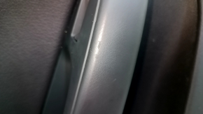 Door trim panel rear left Audi A4 B8 13-16 black, with black leather insert, armrest black leather, molding under dark wood, dent, scratch