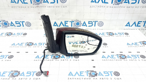 Right side mirror assembly for Ford C-max MK2 13-18, 9 pins, turn signal, heated, red