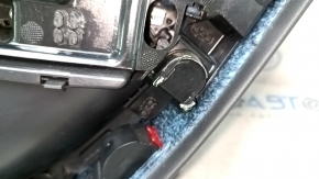 Door trim panel rear left Audi A4 B8 13-16 black, with black leather insert, armrest black leather, molding under dark wood, dent, scratch