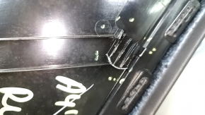 Door trim panel rear left Audi A4 B8 13-16 black, with black leather insert, armrest black leather, molding under dark wood, dent, scratch