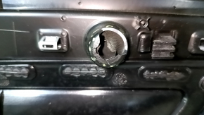 Door trim panel rear left Audi A4 B8 13-16 black, with black leather insert, armrest black leather, molding under dark wood, dent, scratch