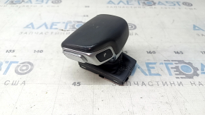 Audi Q5 80A 18-19 leather gear knob, gray, scratches, needs cleaning