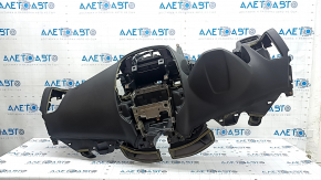 Front dashboard with AIRBAG for Ford C-max MK2 13-18 for a large monitor, black, with deflectors and trims, cracks in the trim fasteners