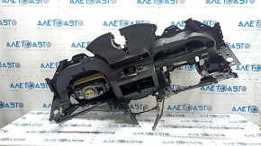 Front dashboard with AIRBAG for Ford C-max MK2 13-18 for a large monitor, black, with deflectors and trims, cracks in the trim fasteners