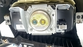 Front dashboard with AIRBAG for Ford C-max MK2 13-18 for a large monitor, black, with deflectors and trims, cracks in the trim fasteners