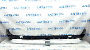 The bare lower rear bumper of the Audi Q5 80A 18-20 blue, dents, scratches, broken fasteners