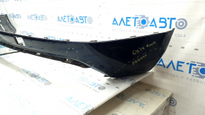 The bare lower rear bumper of the Audi Q5 80A 18-20 blue, dents, scratches, broken fasteners